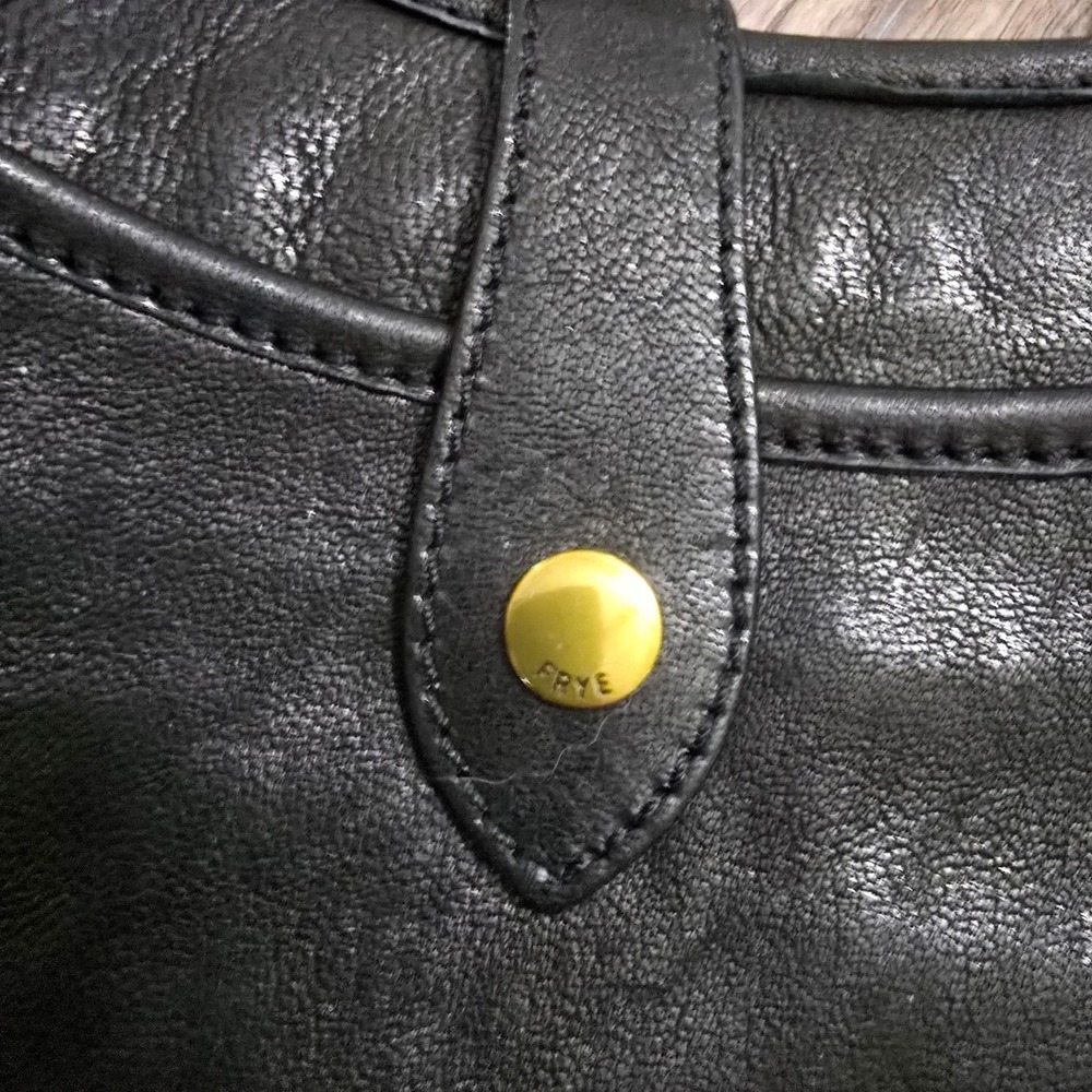 Frye Mini Crossbody Purse Black Madison North South Mini Leather Bag - Picture 5 of 16